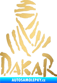 Samolepka Dakar 001 zlatá metalíza
