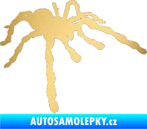 Samolepka Pavouk 013 - pravá zlatá metalíza
