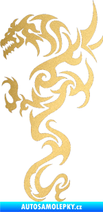 Samolepka Dragon 019 levá zlatá metalíza