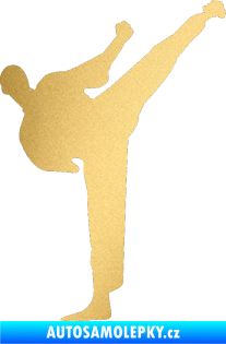 Samolepka Karate 001 pravá zlatá metalíza