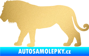Samolepka Lev 001 levá zlatá metalíza