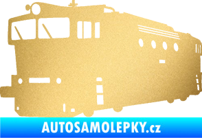 Samolepka Lokomotiva 001 levá zlatá metalíza