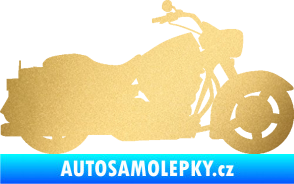 Samolepka Motorka 045 pravá Harley Davidson zlatá metalíza
