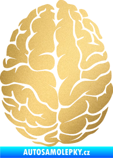 Samolepka Mozek 001 levá zlatá metalíza