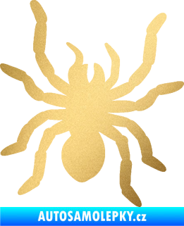 Samolepka Pavouk 014 pravá zlatá metalíza
