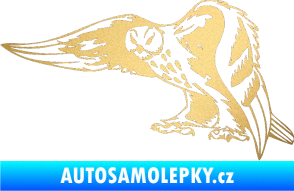 Samolepka Predators 094 levá sova zlatá metalíza