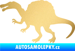 Samolepka Spinosaurus 001 levá zlatá metalíza