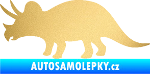 Samolepka Triceratops 001 levá zlatá metalíza