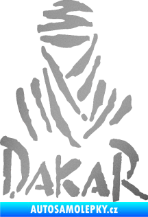 Samolepka Dakar 001 stříbrná metalíza