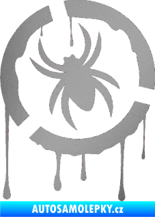 Samolepka Pavouk 001  levá stříbrná metalíza