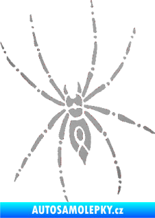 Samolepka Pavouk 011 levá stříbrná metalíza