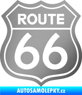 Samolepka Route 66 - jedna barva stříbrná metalíza