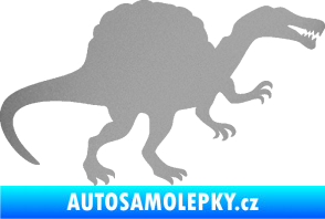 Samolepka Spinosaurus 001 pravá stříbrná metalíza