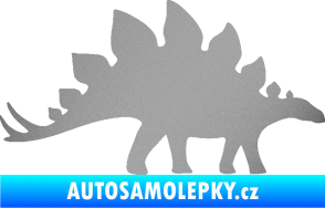 Samolepka Stegosaurus 001 pravá stříbrná metalíza