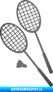 Samolepka Badminton rakety levá grafitová metalíza