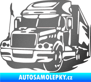 Samolepka Kamion 002 levá nákladní auto grafitová metalíza