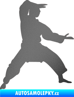 Samolepka Karate 006 pravá grafitová metalíza