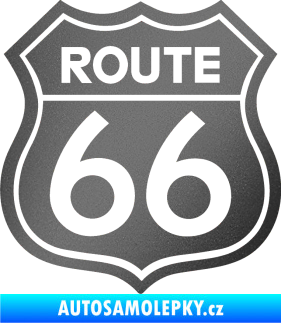 Samolepka Route 66 - jedna barva grafitová metalíza