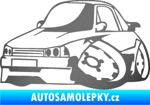 Samolepka Škoda 120 karikatura levá grafitová metalíza