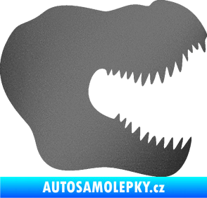 Samolepka Tyrannosaurus Rex lebka 001 pravá grafitová metalíza