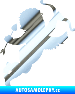 Samolepka Amor 002 pravá chrom fólie stříbrná zrcadlová