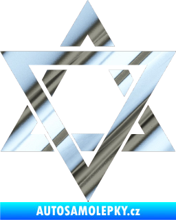 Samolepka Hexagram chrom fólie stříbrná zrcadlová