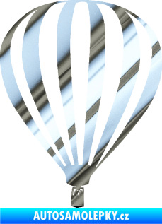 Samolepka Horkovzdušný balón 001  chrom fólie stříbrná zrcadlová