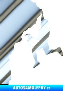 Samolepka Horolezec 003 levá chrom fólie stříbrná zrcadlová