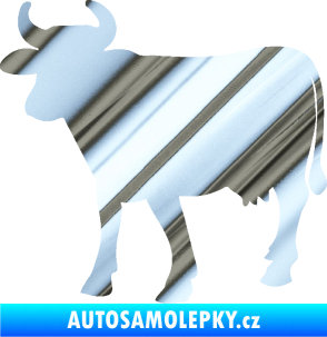 Samolepka Kráva 002 levá chrom fólie stříbrná zrcadlová