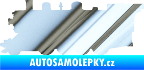 Samolepka Lokomotiva 002 levá chrom fólie stříbrná zrcadlová