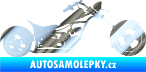 Samolepka Motorka chopper 001 pravá chrom fólie stříbrná zrcadlová