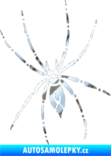 Samolepka Pavouk 011 levá chrom fólie stříbrná zrcadlová