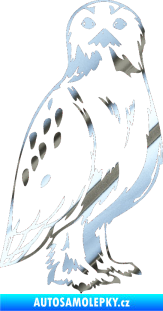 Samolepka Predators 061 pravá sova chrom fólie stříbrná zrcadlová