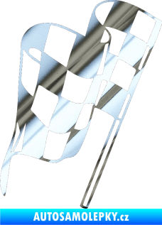 Samolepka Šachovnice 060 chrom fólie stříbrná zrcadlová