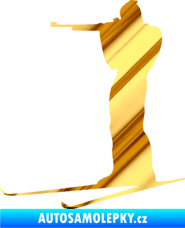 Samolepka Biatlon 001 levá chrom fólie zlatá zrcadlová