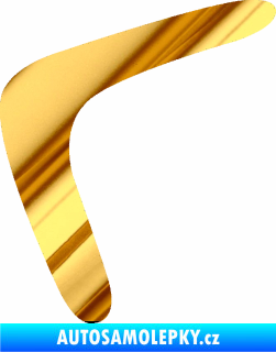 Samolepka Bumerang 001 levá chrom fólie zlatá zrcadlová