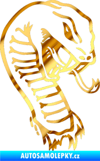 Samolepka Cobra pravá chrom fólie zlatá zrcadlová