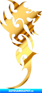 Samolepka Dragon 009 pravá chrom fólie zlatá zrcadlová