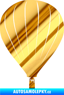 Samolepka Horkovzdušný balón 002 chrom fólie zlatá zrcadlová
