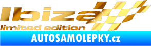 Samolepka Ibiza limited edition pravá chrom fólie zlatá zrcadlová