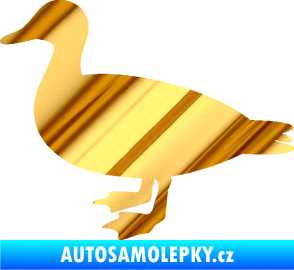 Samolepka Kachna 002 levá chrom fólie zlatá zrcadlová