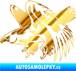 Samolepka Predators 034 levá chrom fólie zlatá zrcadlová