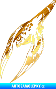 Samolepka Predators 063 levá chrom fólie zlatá zrcadlová