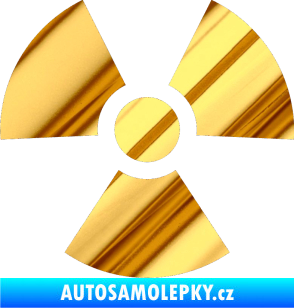 Samolepka Radioactive 001 radiace chrom fólie zlatá zrcadlová