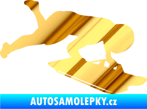 Samolepka Skeleton 002 pravá chrom fólie zlatá zrcadlová