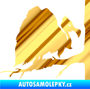 Samolepka Sup 002 pravá chrom fólie zlatá zrcadlová