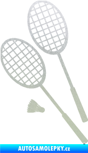 Samolepka Badminton rakety levá pískované sklo