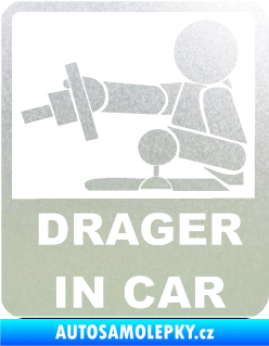 Samolepka Drager in car 004 pískované sklo