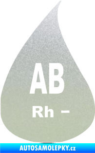 Samolepka Krevní skupina AB Rh- kapka pískované sklo