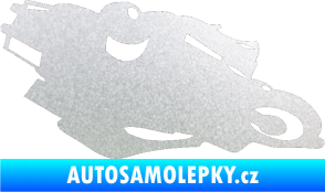 Samolepka Motorka 007 pravá silniční motorky pískované sklo